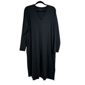 Universal Standard Tesino Long Sleeve V Neck Jersey‎ Dress Side Slits M Or 18/20